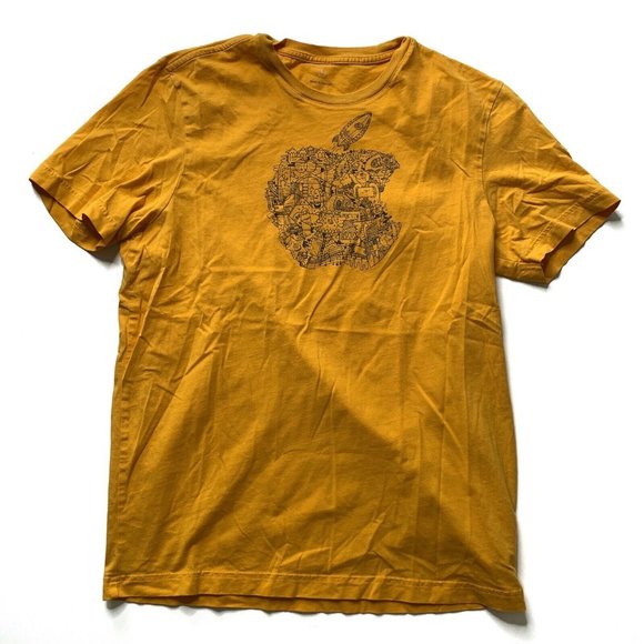 Apple Other - Apple Employee T-Shirt Size Small Yellow Bite